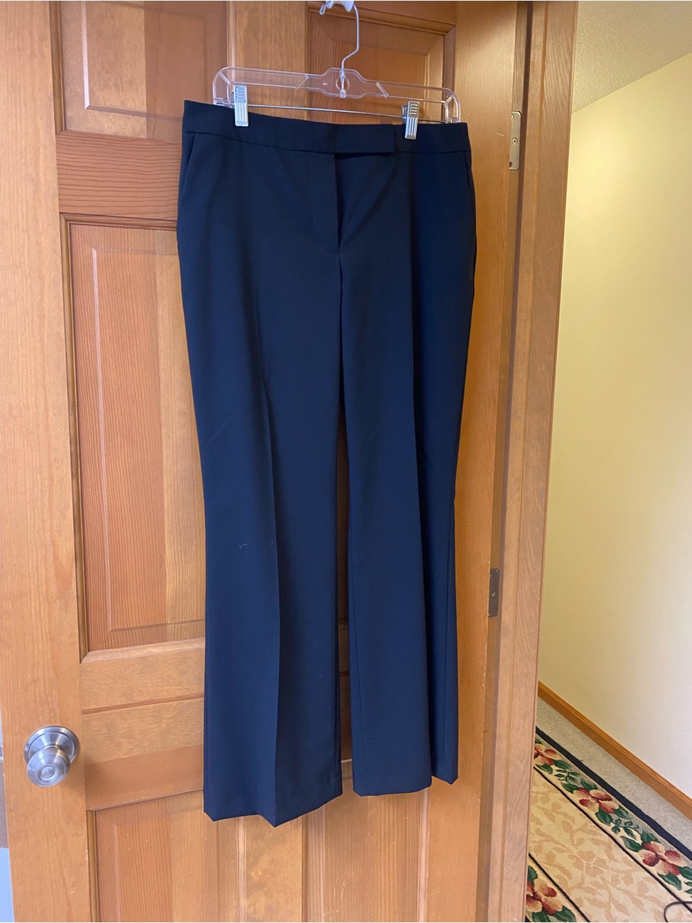 Lands' End Black Straight-Leg Dress Pants